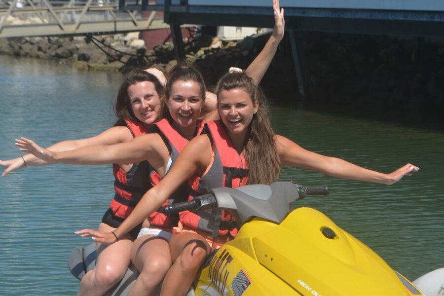 Jet Ski Rental in Vilamoura - Riding a Yamaha Waverunner around Vilamoura’s marina circuit