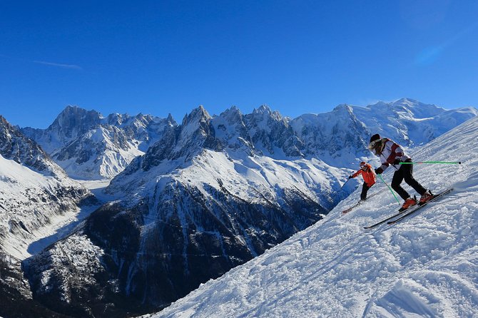 (KTG114) - Chamonix Skiing day from Geneva - Brevent Cable Car: A South-Facing Ski Area With Big Panoramas