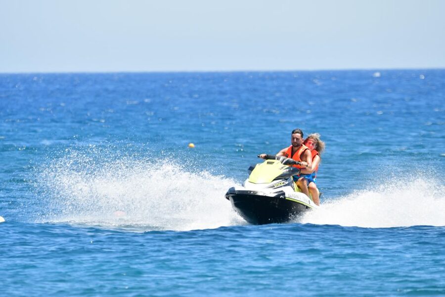 Santorini: Jet Ski Rental Perissa, Perivolos and St. George - Safety First: Life Jackets, Neoprene on Request, and Safety Lockers