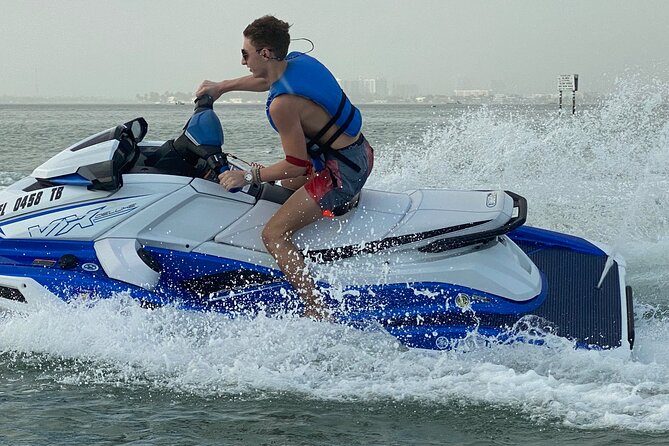 South Beach Jet Ski Rental departs Bayside Marketplace - The Pontoon Ride: South Beach Views While You Wait in Comfort